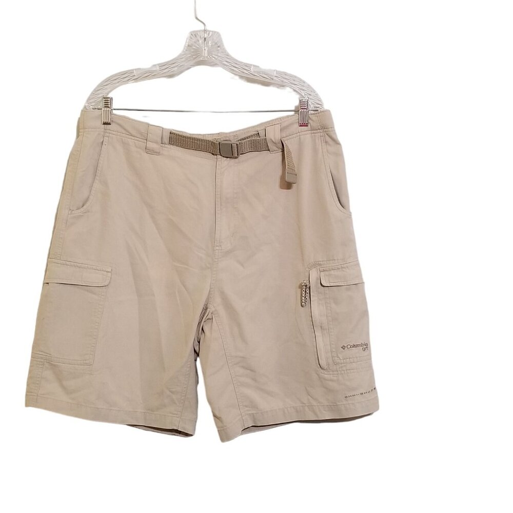 Columbia GRT Cargo Shorts Mens  Large Khaki Pockets Outdoors Hiking Fishing - Picture 4 of 11